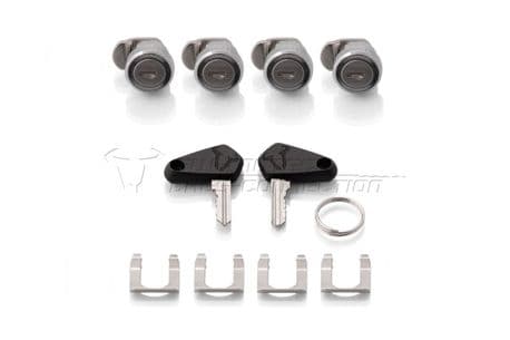 4 matching locks and keys.