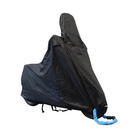 CUP scooter/moped cover with windscreen M - kapell svart värmetåligt