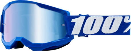 100% Strata 2 Goggles Blue Mirror Blue