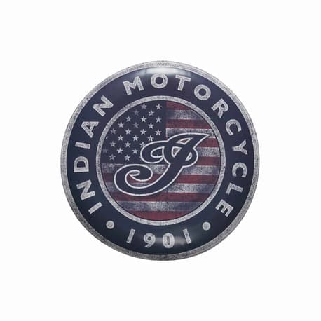 Indian Usa Flag Logo Metal Sign