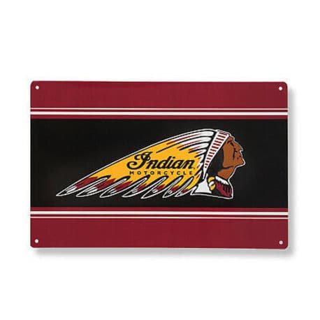 Indian Color Headdress Metal Sign